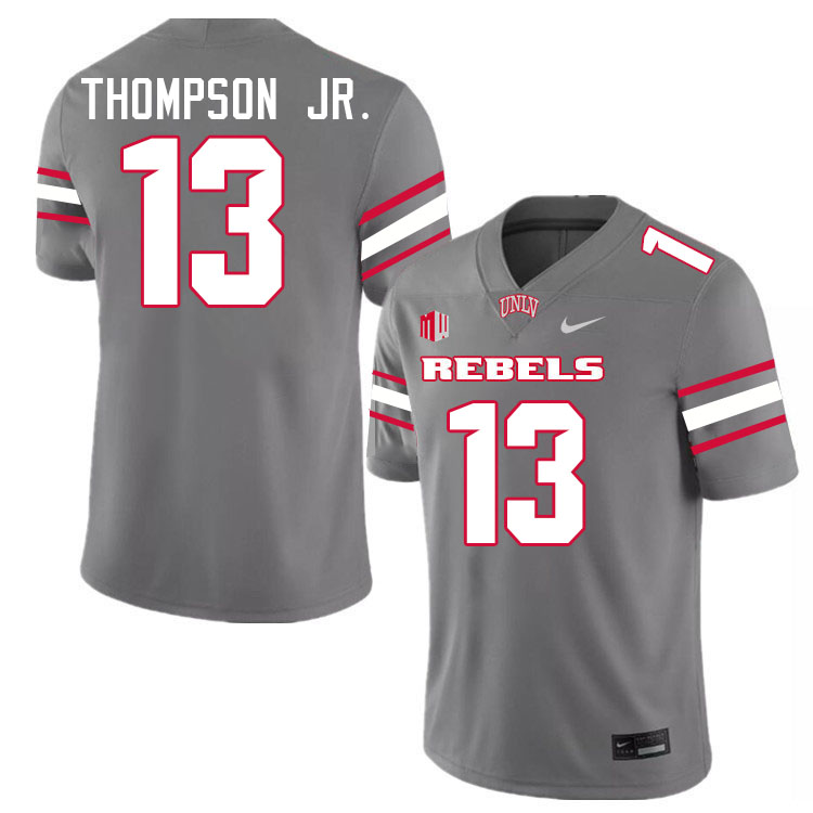 Men #13 Corey Thompson Jr. UNLV Rebels College Football Jerseys Stitched-Grey